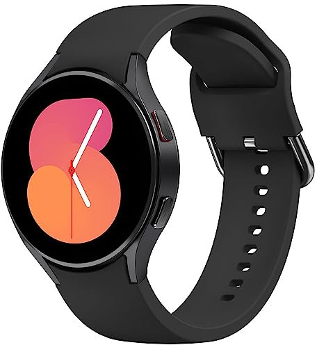 Bracelet Samsung Galaxy Watch 5/4/5 Pro/4 Classic - 20mm Sport Silicone pour Femme Homme (Noir)