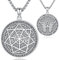 Siegel der Sieben Erzengel Kette Silber 925 Anhänger Siegel der 7 Erzengel Kette Amulett Schutzpatron Talisman Christliche Halskette 7 Erzengel Schutzamulett für Herren Männer