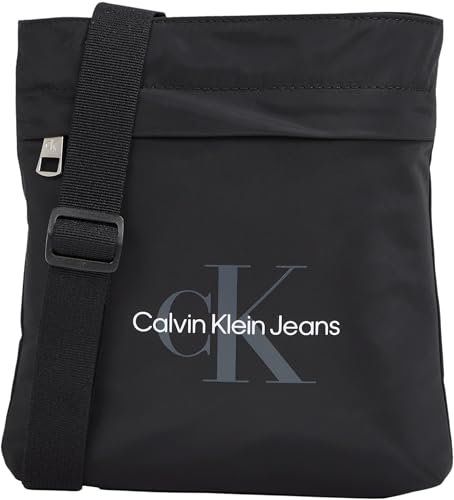 Calvin Klein Herren Crossbody Bag Tasche Sport Essentials Flat Pack Mittelgroß, Schwarz (Black), Einheitsgröße