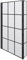 BAYSTONE® 800mm Over Bath Shower Screen with Return Framed Black Square Grid 6mm Toughened Safety Clear Glass Panel Bathroom