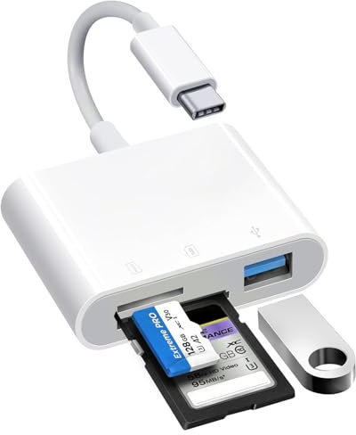 INBOLM USB C to Micro SD Memory Card Reade,Type C OTG Adapter Camera Memory Card Reader Dual Slot Compatible with MacBook Pro/Air/Mini Android and More USB-C/Type C Device