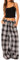 Pantalon de pyjama à carreaux pour femme - Taille élastique - Pantalon ample à jambe large - Pantalon de détente - Pantalon décontracté pour femme, Noir , M
