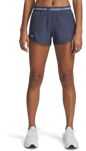 Under Armour Women's Tech Play Up Shorts Downpour Gray/Harbor Blue XS XS