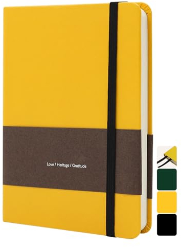 TUNJILOOL Notizbuch A5,192 Seiten Notizbücher Hardcover,Premium 80gsm Tintenfestes Papie Dickes,PU Hard Cover Notebook,Bullet Tagebuch Kariert, Blanko& Dot Grid Journal Notizblock