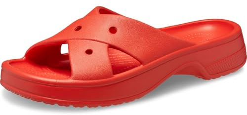 Crocs Women's Cross Strap Sandals, Cherry Red, 5 UK