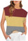 Karo Kauer Damen Cap Sleeve Tops für Frauen Sommer Top Basic -Shirts Casual Tank Loose Fit Knöpfe Edel (Wine, S)