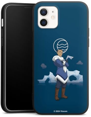 Premium Silikon Hülle kompatibel mit Apple iPhone 12 Handyhülle schwarz Case Avatar - Der Herr der Elemente Soka Offizielles Lizenzprodukt