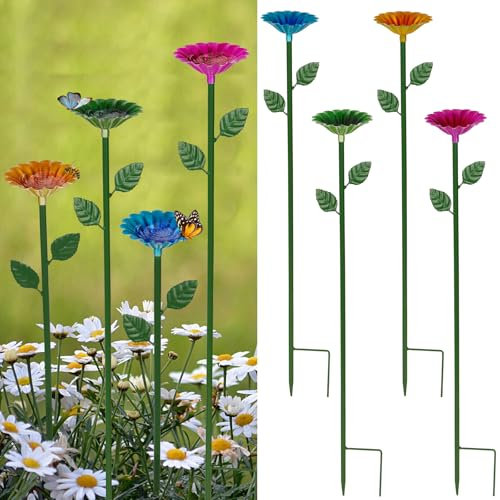 Retyion 4 Pack Bee Watering Station, Bee Bath for Garden Outdoor Yard Decor