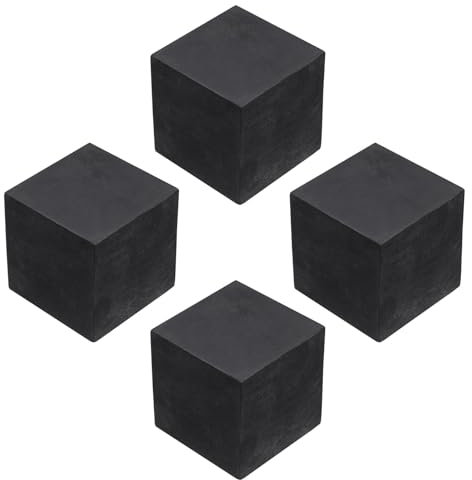 QUARKZMAN 4 Stück Gummi Schwingungsdämpfer Pads Antivibrationsmatte 50mm Quadratische Waschmaschinen Unterlage Unterlegplatten 50mm Dicke Gummiblock für HVAC Kompressor Klimaanlage