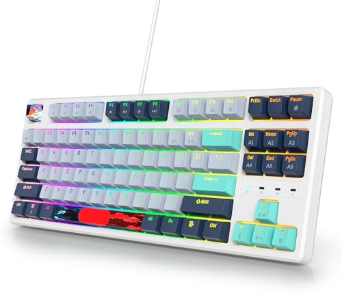 SbocKeeb TKL RVB Clavier Gaming - Compact 80% Clavier Mecanique sans Pavé Numérique - Illumination RVB - American QWERTY Agencement