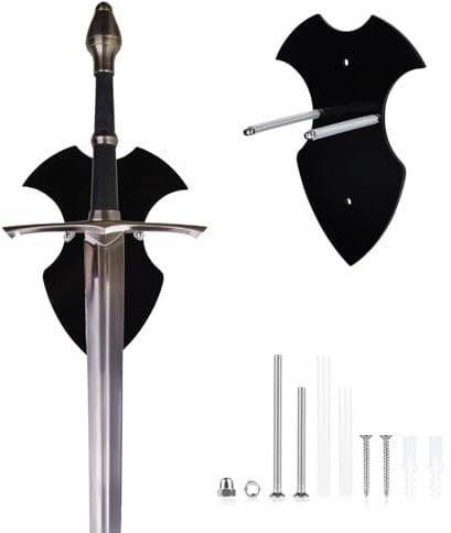 lalago Wall Mount for Sword, Sword Holder, Sword Plate Wall Hook, Axe Bracket for Wall, Sword Holder, Universal Sword Stand Wall Stand for Sword Axe Anime Sword Stand