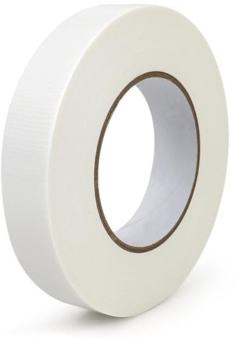 Frogetu Panzertape 1 Rolle 25mm x 50m,Gaffa Tape,Duct Tape,Panzerband,Stärke Duct Tape Wasserfest,Extra Stark Gewebeklebeband,zum Reparieren,Bündeln, Verstärken und Abdichten (Weiß)