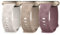 Vancle Armband für Fitbit Versa 4, Sense 2, Sense und Versa 3 - Floral Gravierte Silikon Ersatzarmbänder für Damen (Starlight/Milchtee/Violett)