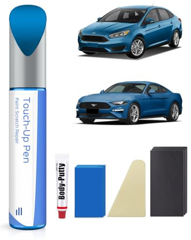 Kit di ritocco E7 Velocity Blue Metallic compatibile con Ford esatta corrispondenza per chip e graffi