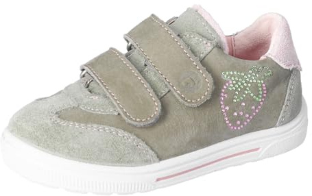 RICOSTA Mädchen Low-Top Sneaker Lima, Kinder Halbschuhe, Weite: MITTEL, lose Einlage, Freizeitschuhe, Laufschuhe, Klettschuhe, eukalyptus (530), 32 EU