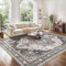 GENIMO Vintage Teppich Wohnzimm 200x290CM Teppich Schlafzimmer Waschbare Kurzflor rutschfest Boho Carpet, Darkgrau