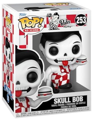Funko POP! Ad Icons: Bob's Big Boy - Skull Bob | Offizielles Ad Icons Merch - Vinyl Sammelfigur als Regal Deko - Geschenkidee zum Geburtstag für Fans und Sammler