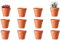 Ruikcoll Pots de Fleurs en Argile, Pots de Plantes en Argile, en Terre Cuite, Mini de Fleur en Terre Cuite avec Trou de Drainage, de Plante réutilisable, 10 pièces (4,5 × 4 cm)