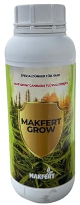 MAKFERT GROW ORGANIC Hanf Grow Cannabis Flüssig Dünger Spezialdünger für Hanf Dünger für Spezialkulturen - Dünger für Indoor & Outdoor - Spezialdünger für die Blütephase - organisch 1L