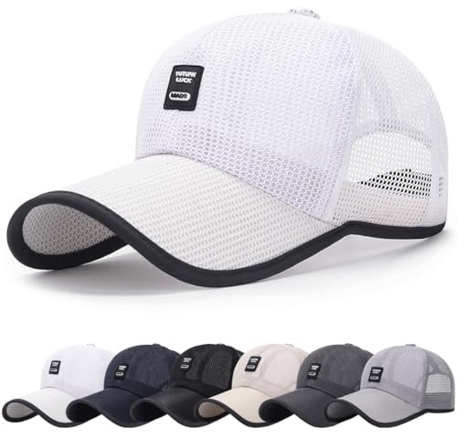 DURINM Cappelli con Parasole Berretto da Tennis da Golf Visor Sportive Cappello per Donna Uomo Il Cappellino da Baseball è in Rete e Traspirante Berretto Cappello da Baseball