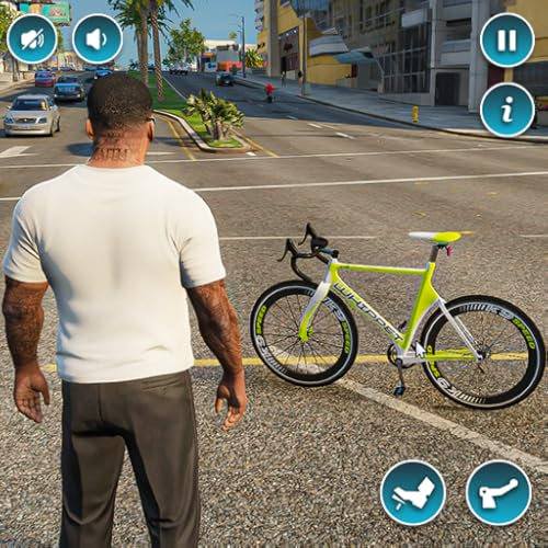 Gangster City BMX-Fahrrad-Open-World-Rennspiel: Extremer Offroad-Marathon-BMX-Fahrer-Stunt-Verkehrssimulator