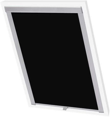 Verdunkelungsrollo Schwarz 206 - Verdunkelungsstoff & Aluminiumrahmen - Perfekte Abdunkelung für jedes Zimmer - Einfache Montage & Langlebigkeit