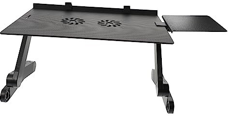 NUOBESTY Height Adjustable Laptop Stand Portable Computer Rack for Desk Bed Ergonomic Notebook Holder with Durable Design for Enhanced Comfort and Flexibility