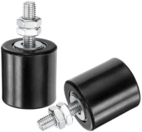 QUARKZMAN 2Pcs Galet Guide Pour Porte Coulissante, 1.7 Galets En Nylon Ensemble Support Porte, Roulement À Billes Scellé Universel Pour Guide Porte Coulissante Pour Porte Coulissante, Noir