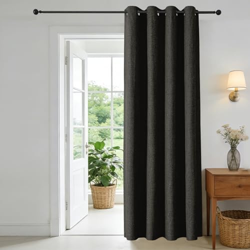 CUCRAF Verdunklungsvorhänge mit Ösen 1 Stück H220 x B150 cm Türvorhang Thermo Vorhänge Blickdicht Kälteschutz für Wohnzimmer Kinderzimmer Schlafzimmer Haustür Vorhang