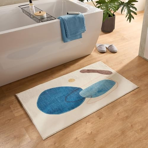 Gino Falcone Badematte - Ariella aus Polyester (Microfaser) | Größe 70 x 120 cm ; Farbe Blau