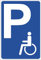 Panneau « Parking pour handicapés » en aluminium/Dibond, dimensions : 200 x 300 mm, épaisseur : 3 mm, panneau de stationnement pour personnes handicapées, parking uniquement avec carte d'identité,