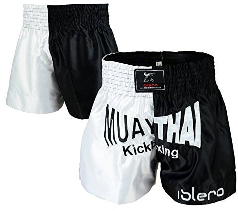Islero Muay Thai Fight Shorts MMA Kick Boxing Grappling Martial Arts Gear UFC Men (Large)