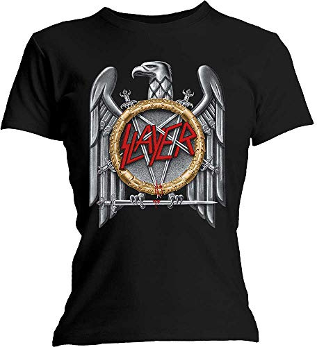 T-Shirt # Xl Black Femmina # Silver Eagle