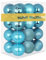 24 Stück Weihnachtskugeln Ornamente für den Weihnachtsbaum – bruchsichere Weihnachtsbaumdekorationen, großer hängender Kugelkranz, Girlande, Dekoration, Babyblau und Silber, 8.1 cmx24 Stück