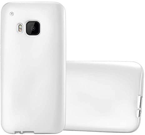 Cadorabo Hülle kompatibel mit HTC ONE M9 Schutzhülle TPU Silikon Case Metallic Design Slim Kratzfest Weiche Gummi mit Rundumschutz Case Hülle für HTC ONE M9 in Silber