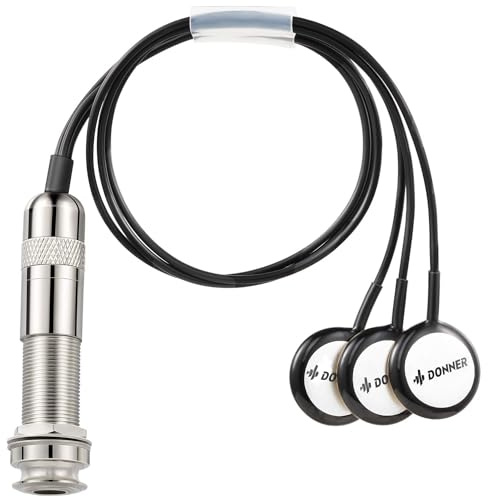 Donner Acoustic Guitar Pickup, Guitar Pickups Sound Seeker Pure Sound Transducer for Cello Banjo Ukulele Mandolin Guitar Microphone Pickup