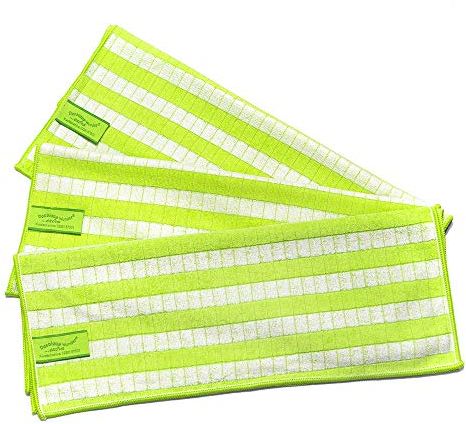 Das blaue Wunder Extra Geschirrtücher Limette 3er-Set | Bambusfasern: super weich und extrem saugfähig | 60cm x 40cm | Küchentücher mit Qualität | Streifen- und fusselfrei
