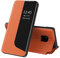 Eabhulie Hülle für Huawei Mate 20 Pro, Smart View Fenster Flip Stand Cover PU Leder Schutzhülle für Huawei Mate 20 Pro Orange