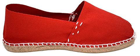 Alpargata Yute ESPARDEÑAS Cuerda Cano Confort Calle Zapatilla Lona Esparto Rojo 3306-38