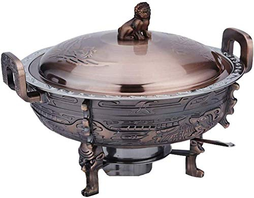 YRHH Pentola Calda del Carbone di Legna di Pechino Vecchia, Pentola Calda in Rame Goffrato Antico Stile Cinese, Piccola Pentola Calda in Rame Antico Fiaschetta-Copper