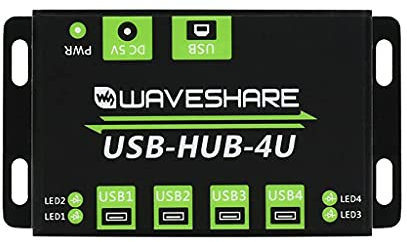 Industrial Grade USB HUB, with Metal Case, Extending 4X USB 2.0 Ports, ESD Protection, Support Multiple OS, Plug & Play