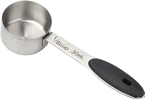 Fybida Cucchiaio Dosatore, Misurino da caffè da 30 Ml Cucchiaio da Tavola in Acciaio Inossidabile da 1/8 di Tazza Grande capacità e Sensazione della Mano Confortevole per la Cucina