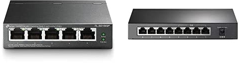 TP-Link TL-SG1008P 8 Port PoE Switch mit TL-SG1005P 5 Port PoE Switch