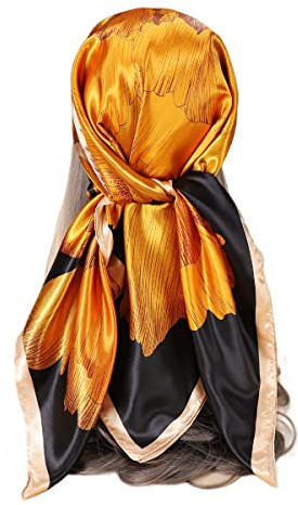 FAIRYGATE Halstuch Damen aus 100% reiner Seide Damen 90 x 90 cm Größe Schickes Seidentuch Bandana Perfekt für Frühling Wintert und Sommer Seidenschal 28021