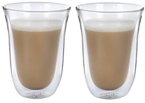 La Cafetière Glass 270ml Double Walled Latte Jack Glasses, Set of 2