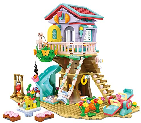 QLT QIAOLETONG Ideas Friends Tree House Compatible with Lego ideas Construction Toy with LED Light Clamp Blocks, Gift for Girls 8-18 and Adult Lovers of Baust