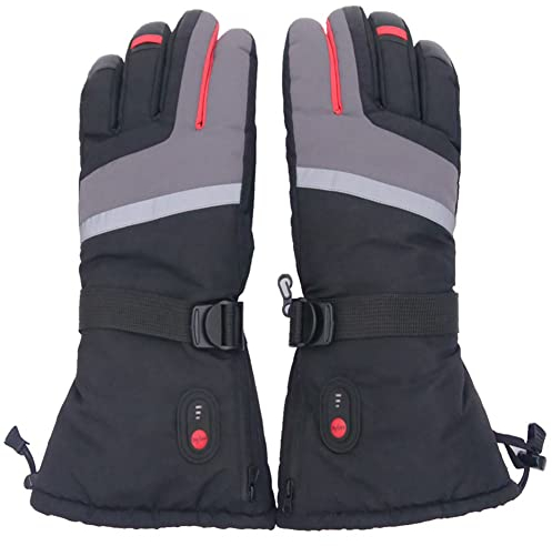 JAWSEU Beheizte Handschuhe Herren Damen, Beheizbare Handschuhe 3 Heizstufen, Winterhandschuhe mit Heizung Hand Warmer, Heated Gloves für Outdoor Fahrrad Motorad Ski Jagd Angeln Skaten