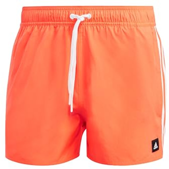 Adidas Herren 3-Stripes CLX Very-Short-Length Swim Shorts, App Solar Red/White, S