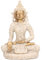 Tomotato Mini Sandstein Buddha Statue, 8 x 5.5 x 3cm Meditation Buddha Figuren Sitzende Buddha Figur aus Kunstharz Feng Shui Skulptur Ornamente für Zuhause, Yoga, Zen Dekor(B)