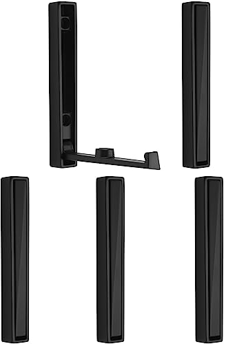 SOTECH 5 Stück Klapphaken VALVO schwarz matt 120 x 16 x 15 mm Aufbau Garderobenhaken aus der BlackLine Kollektion
